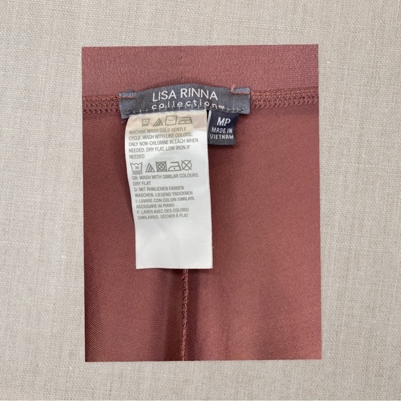 Lisa Rinna Collection Petite Rose Colored Banded Bottom‎ Knit Crop Pants Size MP - Picture 2 of 5